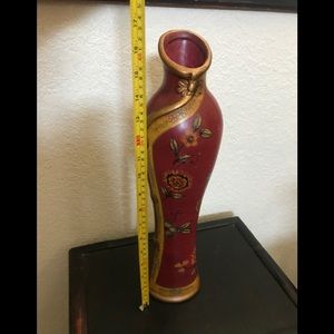 Tall thin Asian style ceramic  vase!